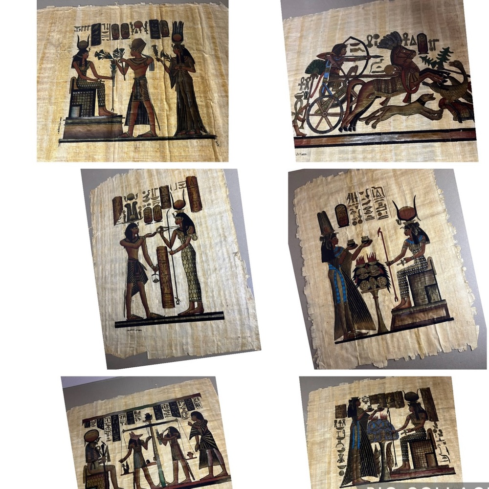 Ancient Egyptian‎ Papyrus Wall Art Set